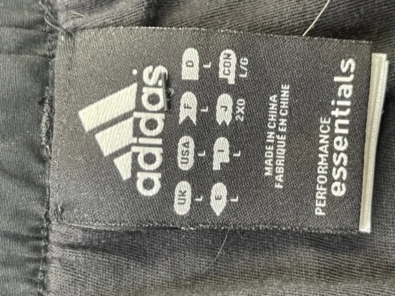 ADIDAS TRACK PANTS MINIMAL BLACK MEN PRE OWNED L