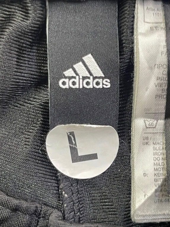 ADIDAS TRACK PANTS MINIMAL BLACK UNISEX PRE OWNED L