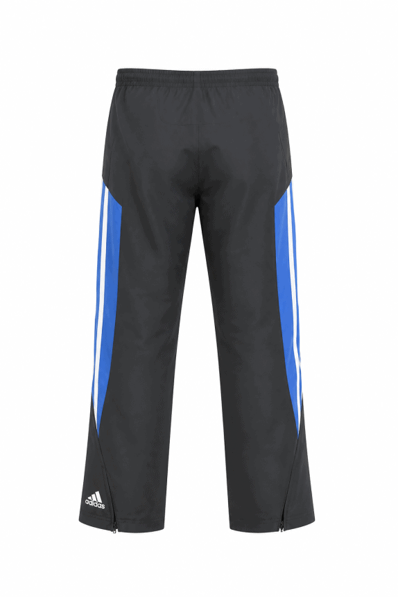 00s ADIDAS PANTALONI TUTA RETRO NERO BLU UNISEX PRE OWNED L