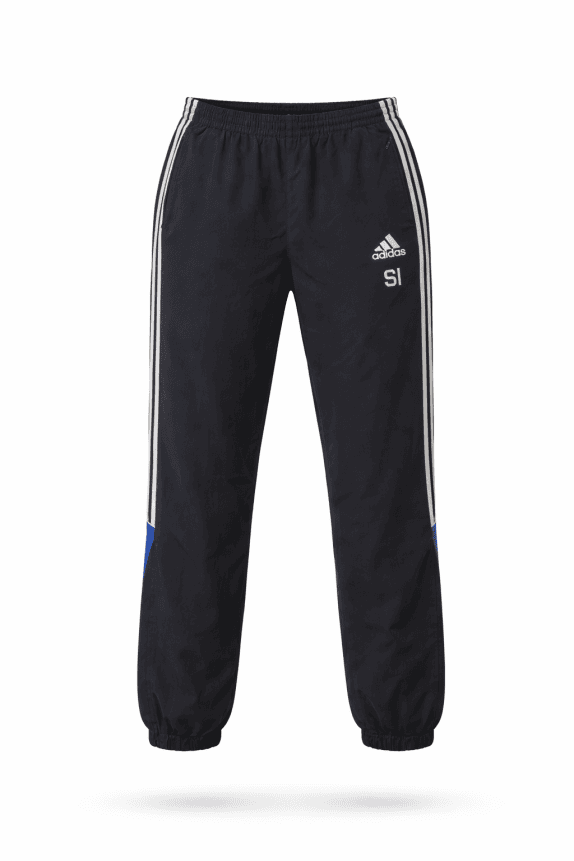 ADIDAS TRACK PANTS SPORTY BLACK MEN PRE OWNED L