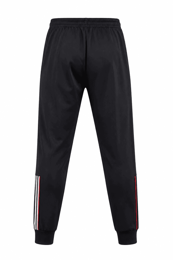 ADIDAS TRACK PANTS SPORTY BLACK MEN PRE OWNED M