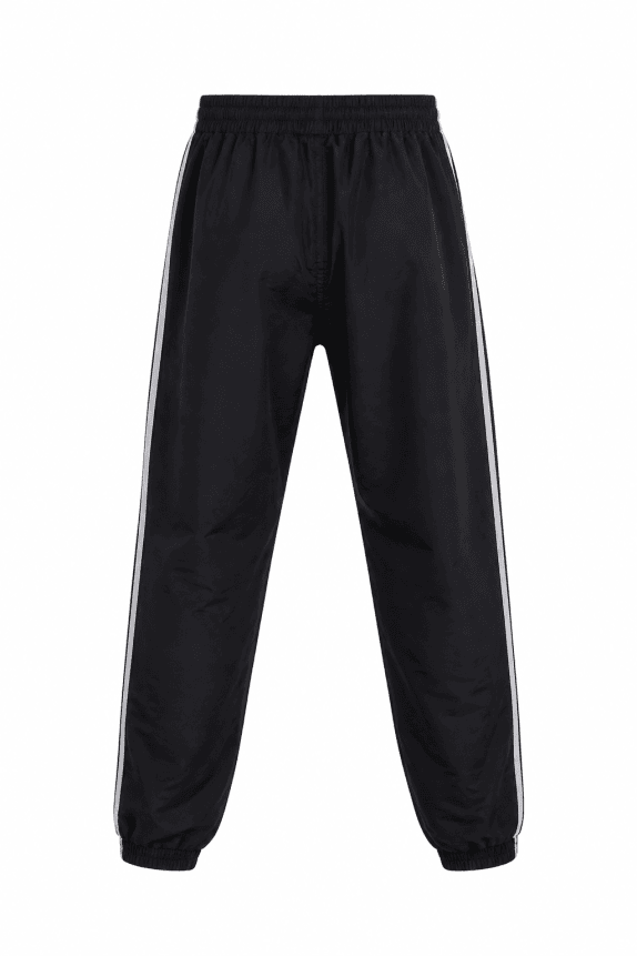 ADIDAS TRACK PANTS SPORTY BLACK MEN PRE OWNED S