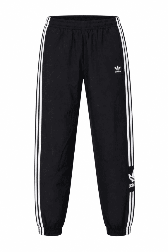 ADIDAS TRACK PANTS SPORTY BLACK MEN PRE OWNED S