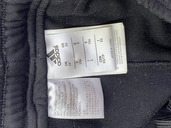 ADIDAS PANTALONI TRACK SPORTIVO NERO UOMO PRE OWNED XS