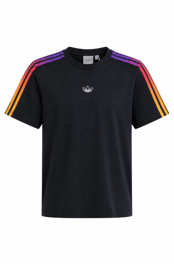 ADIDAS GRAPHIC TSHIRT STREETWEAR BLACK MEN PRE OWNED S