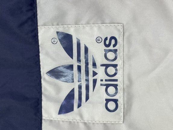 1983 ADIDAS WIND BREAKER SPORTSWEAR ΜΠΛΕ ΑΝΤΡΙΚΟ PRE OWNED L