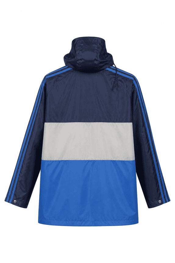 1983 ADIDAS WIND BREAKER SPORTSWEAR ΜΠΛΕ ΑΝΤΡΙΚΟ PRE OWNED L