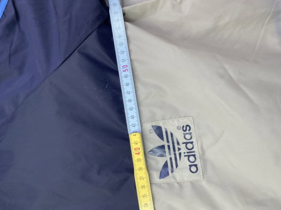 1983 ADIDAS WIND BREAKER SPORTSWEAR ΜΠΛΕ ΑΝΤΡΙΚΟ PRE OWNED L