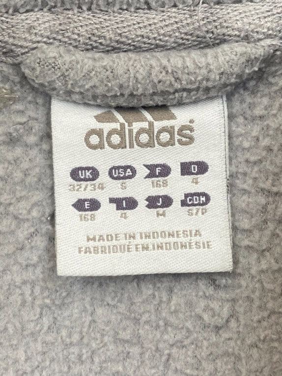 ADIDAS ΖΑΚΕΤΑ FLEECE SPORTSWEAR ΓΚΡΙ UNISEX PRE OWNED S