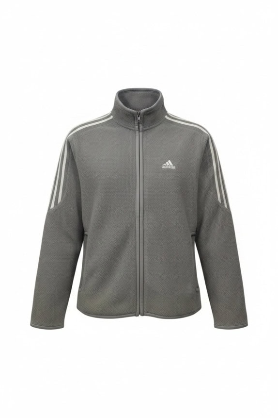 ADIDAS GIACCA FLEECE ZIP SPORTSWEAR GRIGIA UNISEX PRE OWNED S