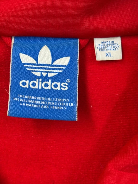ADIDAS GIACCA TRACK RETRO SPORTSWEAR ROSSA UNISEX PRE OWNED