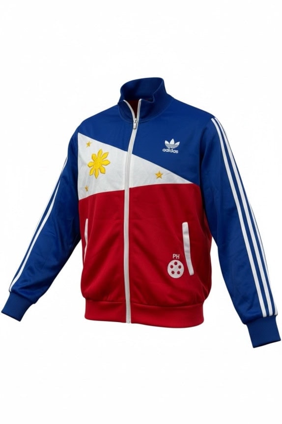 ADIDAS ΖΑΚΕΤΑ ΦΟΡΜΑΣ RETRO SPORTSWEAR ΜΠΛΕ ΚΟΚΚΙΝΟ ΛΕΥΚΟ ΑΝΤΡΙΚΟ PRE OWNED L