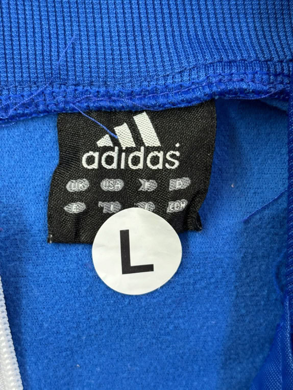 ADIDAS ΖΑΚΕΤΑ ΦΟΡΜΑΣ RETRO SPORTSWEAR ΜΠΛΕ ΚΟΚΚΙΝΟ ΛΕΥΚΟ ΑΝΤΡΙΚΟ PRE OWNED L