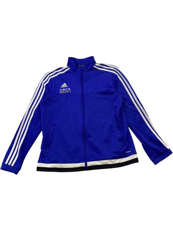 ADIDAS TRACK JACKET SPORTY BLU DONNA PRE OWNED M
