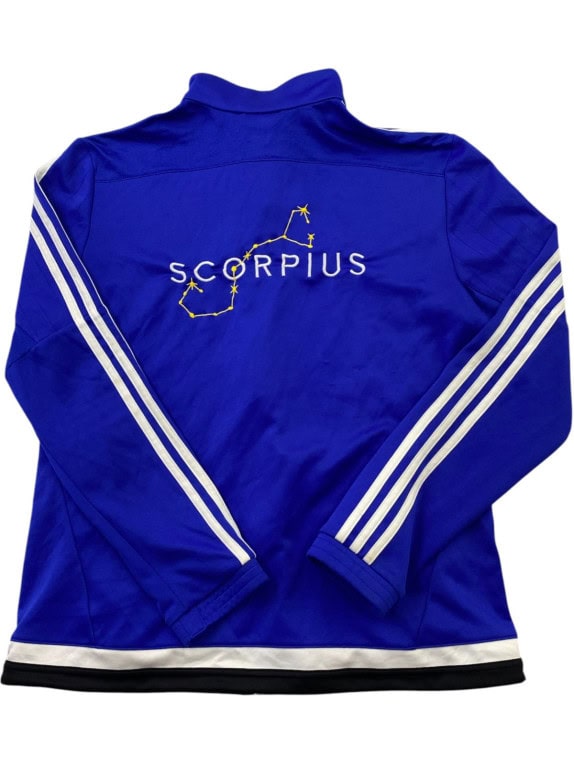 ADIDAS TRACK JACKET SPORTY BLU DONNA PRE OWNED M