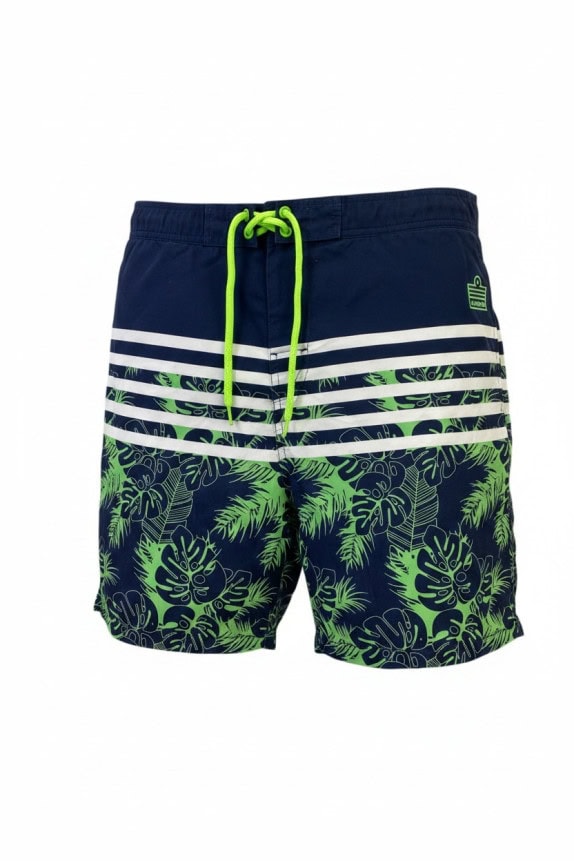ADMIRAL BERMUDA SWIM SHORTS GRAPHIC NAVY GREEN ΑΝΤΡΙΚΟ PRE OWNED XL