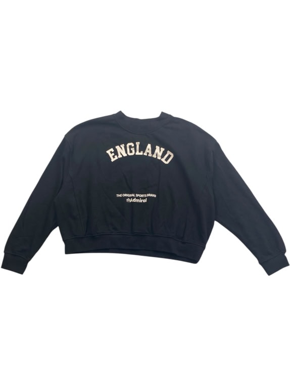 Admiral Φούτερ Cropped Casual England Logo Μαύρο Γυναικείο S