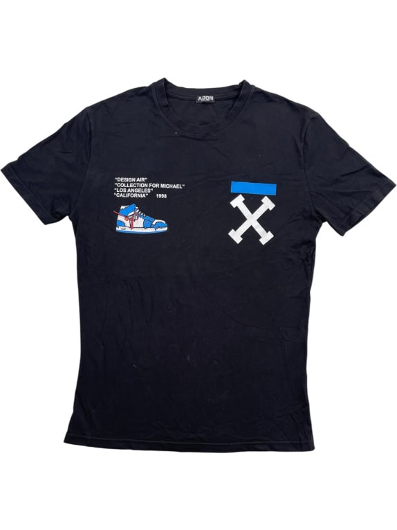 ADON T-SHIRT SNEAKER CON STAMPA GRAFICA NERO UNISEX M