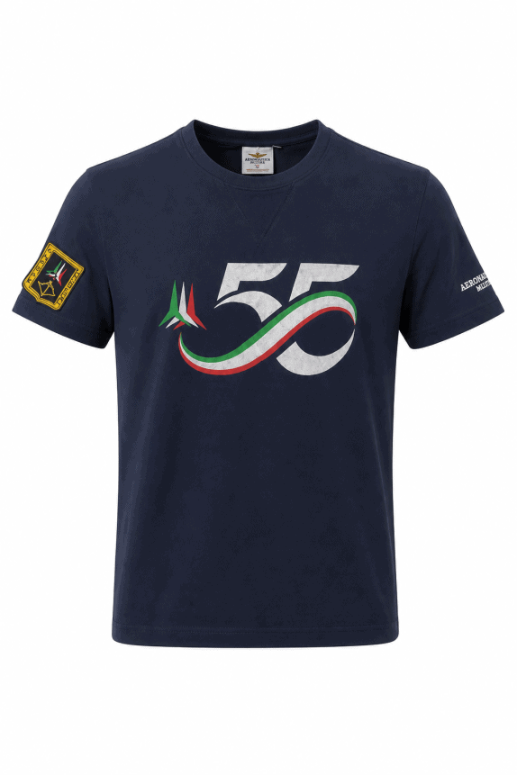 AERONAUTICA MILITARE GRAPHIC TEE VINTAGE NAVY MEN PRE OWNED S