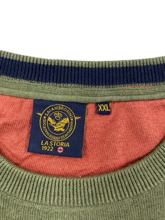 AERONAUTICA MILITARE MAGLIONE CASUAL VERDE OLIVA DA UOMO XXL