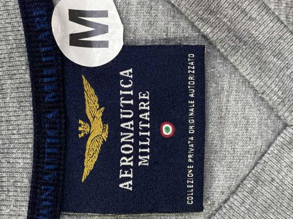 AERONAUTICA MILITARE T SHIRT GRAPHIC GREY MEN PRE OWNED M