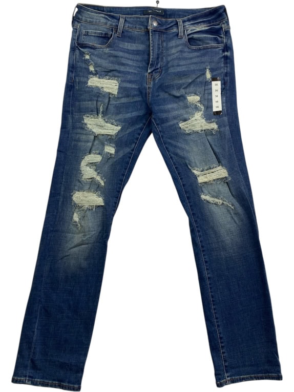 AEROPOSTALE Jean Παντελόνι SLIM Distressed Μπλε Ανδρικό L (W36)