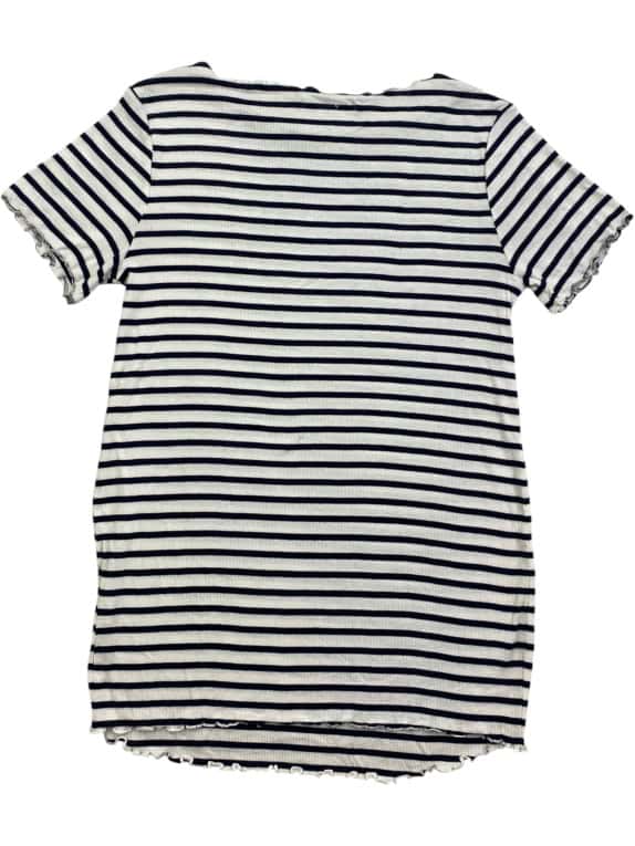 Aeropostale Ριγέ T-Shirt Λευκό-Μπλε Γυναικείο L