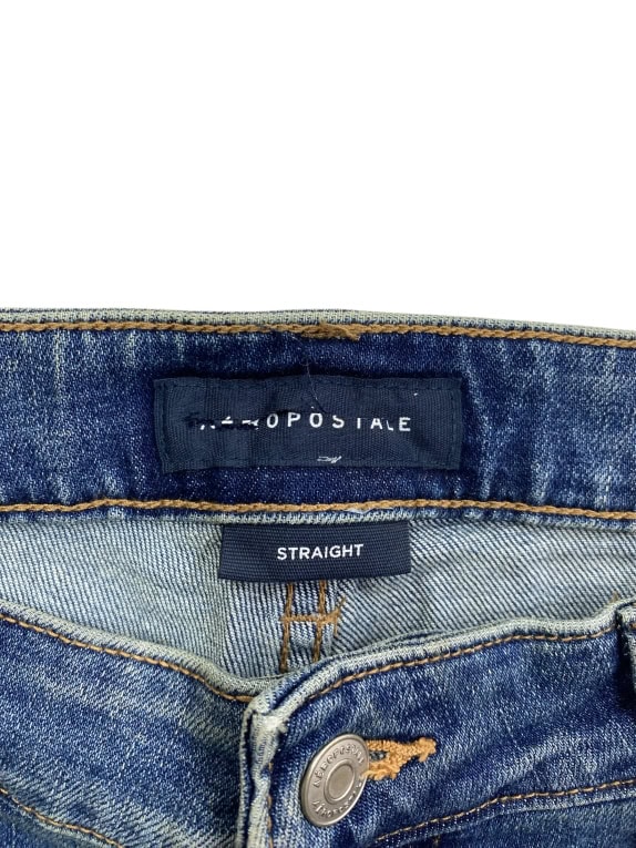 Aeropostale Τζιν Παντελόνι Straight Fit Μπλε Ανδρικό L (W36)