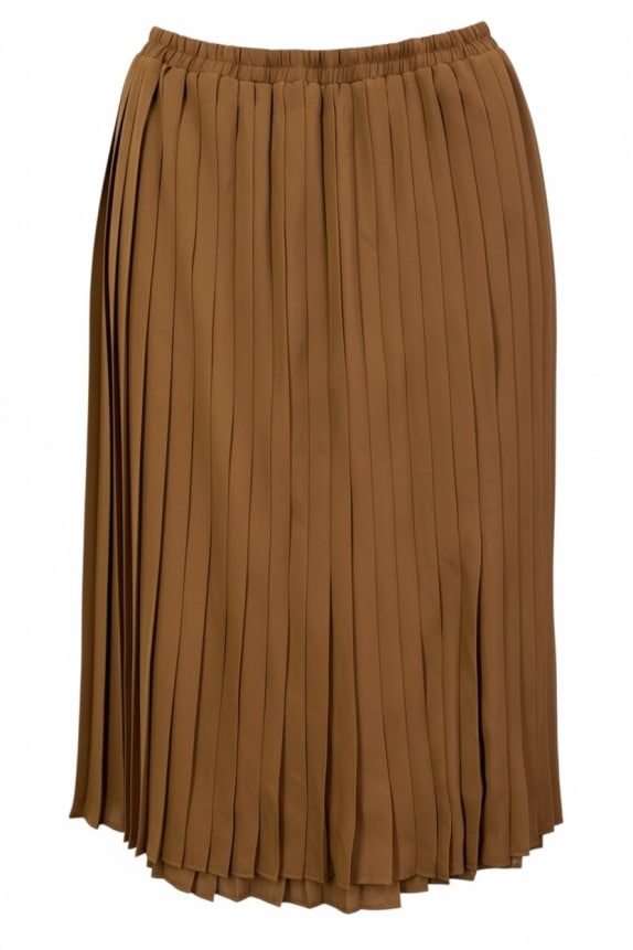 ALBA FORNARI GONNA PLISSETTATA STILE VINTAGE MARRONE DA DONNA M