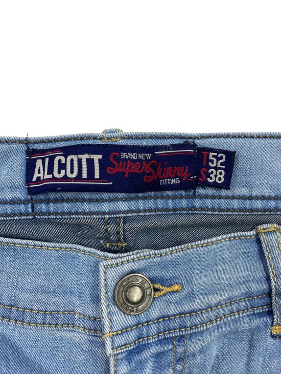 ALCOTT Τζιν Παντελόνι Super Skinny Logo Μπλε Ανδρικό T52 (S38)