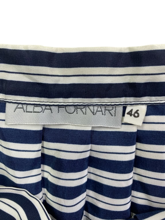 ALDA FORNARI ΦΟΥΣΤΑ VINTAGE ΜΕ ΡΙΓΕΣ ΜΠΛΕ/ΛΕΥΚΟ ΓΥΝΑΙΚΕΙΑ L