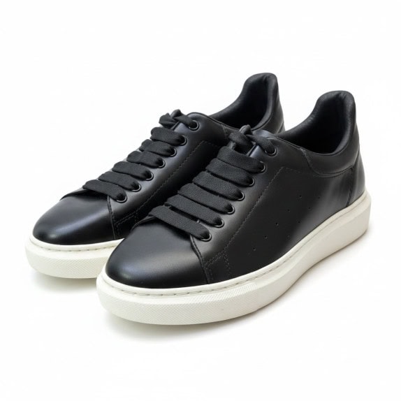 ALEXANDER MCQUEEN SNEAKERS OVERSIZED ΜΑΥΡΟ ΛΕΥΚΟ UNISEX PRE OWNED