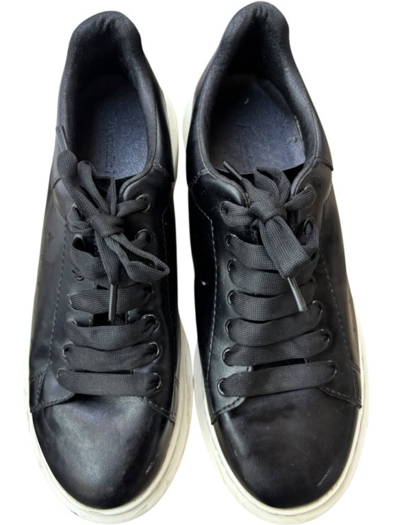 ALEXANDER MCQUEEN SNEAKERS OVERSIZED ΜΑΥΡΟ ΛΕΥΚΟ UNISEX PRE OWNED