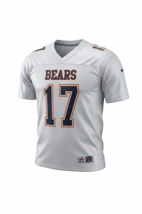ALL AMERICAN ATHLETIC FOOTBALL JERSEY GRAPHIC WHITE MEN PRE OWNED L 5