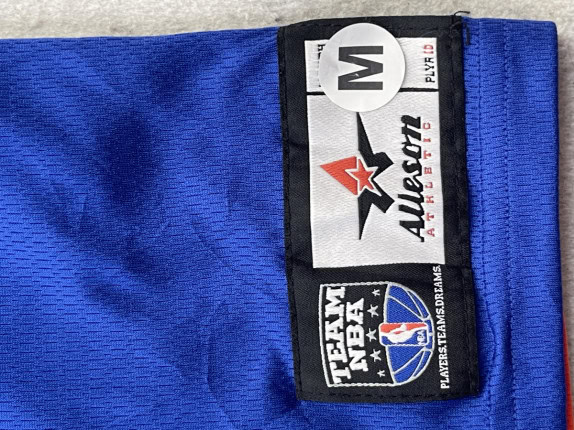 ALLEN IVERSON NBA JERSEY ATHLETIC ΜΠΛΕ ΑΝΤΡΙΚΟ PRE OWNED L