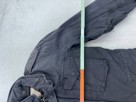 1980s ALPHA INDUSTRIES JACKET ARCHITECTURAL BLACK MEN PRE OWNED M