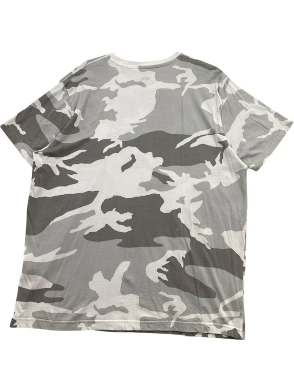 ALPHA INDUSTRIES T-SHIRT CASUAL CON LOGO GRIGIO/BIANCO CAMOUFLAGE DA UOMO XL