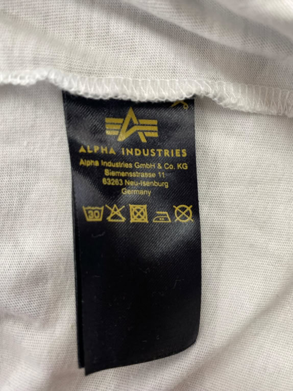 ALPHA INDUSTRIES T-SHIRT CASUAL CON LOGO GRIGIO/BIANCO CAMOUFLAGE DA UOMO XL