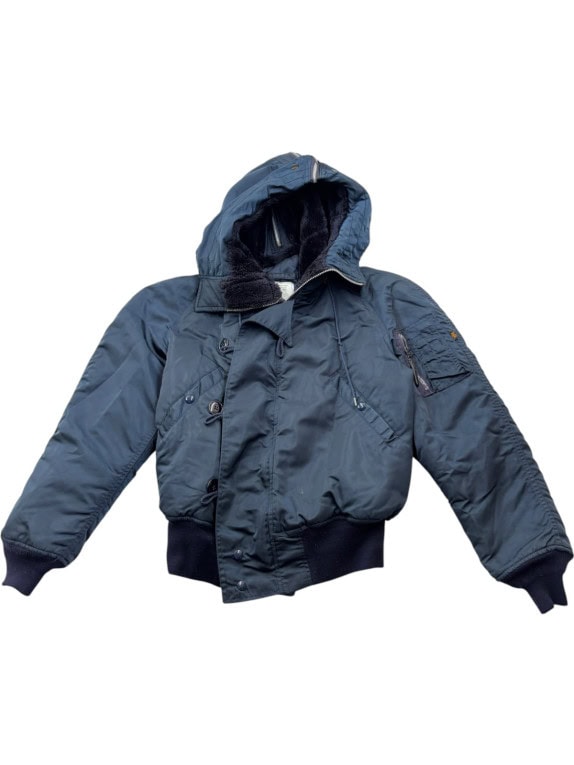 ALPHA INDUSTRIES ΤΖΑΚΕΤ ΠΙΛΟΤΟΥ VINTAGE NAVY ΑΝΤΡΙΚΟ PRE OWNED S
