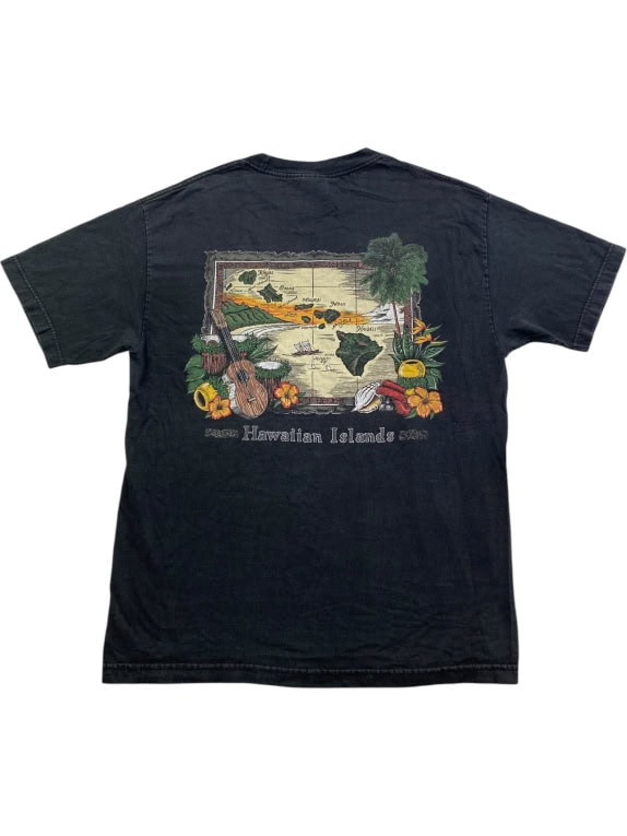 ALSTYLE HAWAII ISLANDS BACK PRINT T-SHIRT ΜΑΥΡΟ UNISEX L