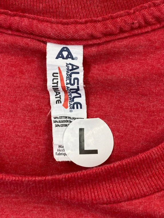 ALSTYLE T SHIRT GRAPHIC RED MEN PRE OWNED L