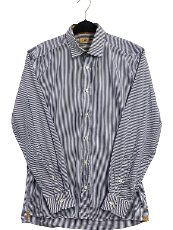 ALVIERO MARTINI 1A CLASSE CAMICIA STILE VINTAGE A RIGHE BLU/BIANCO DA UOMO S