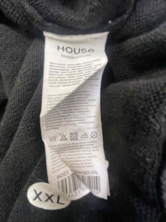 Ανδρική Μπλούζα Φούτερ House Μαύρη XXL