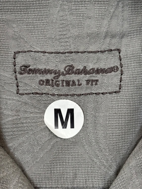 BRAINWASHED CAMICIA HAWAIIAN MINIMAL GRIGIO UOMO PRE OWNED L
