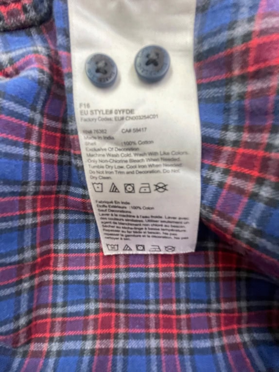 Ανδρικό Πουκάμισο Timberland Καρό Μπλε-Κόκκινο XL