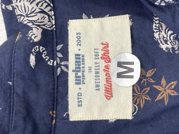 ANOTHER SOFT CAMICIA A MANICHE CORTE CLASSIC NAVY UOMO PRE OWNED M