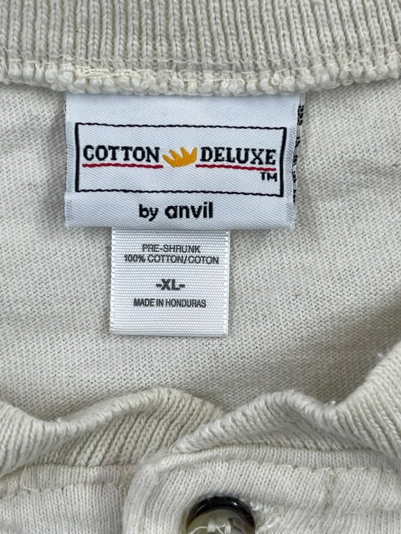Anvil Cotton Deluxe Henley T-Shirt Swinging Nationals 2009 White Unisex XL