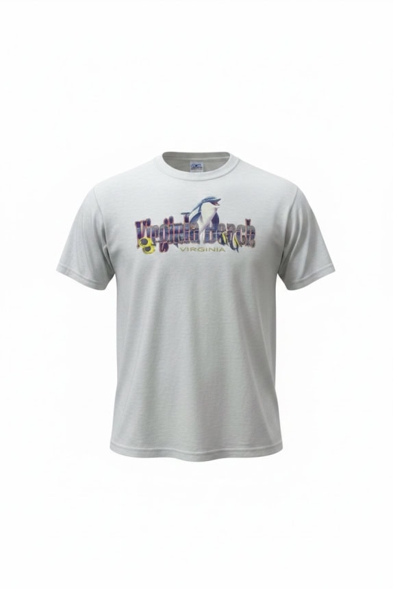 Anvil Virginia Beach Graphic T-Shirt Λευκό Unisex