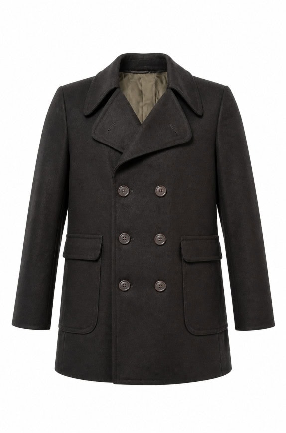 VINTAGE CLASSIC COAT 90S BLACK MEN PRE OWNED
