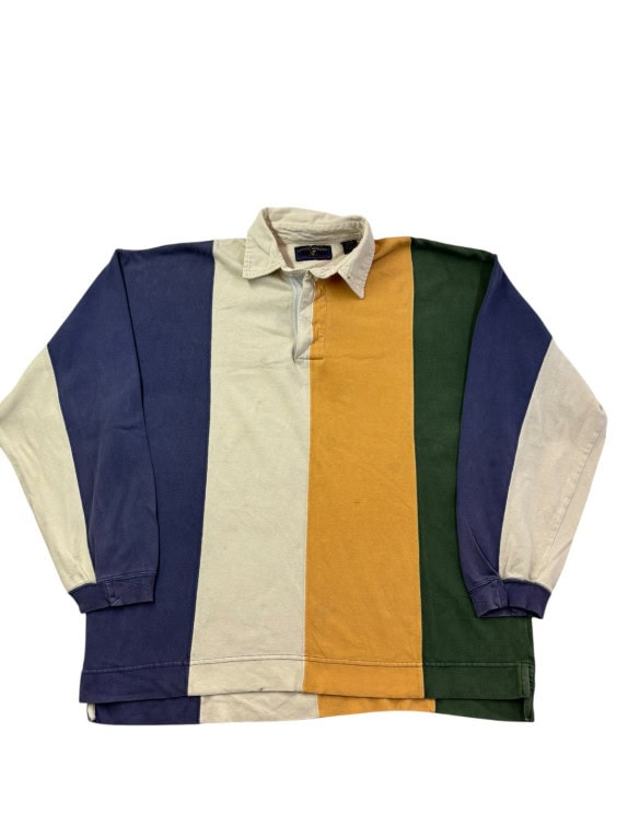 APPAREL WORKSHOP ΡΑΓΚΜΠΙ ΜΠΛΟΥΖΑ RETRO COLORBLOCK ΠΟΛΥΧΡΩΜΟ ΑΝΤΡΙΚΟ PRE OWNED XL